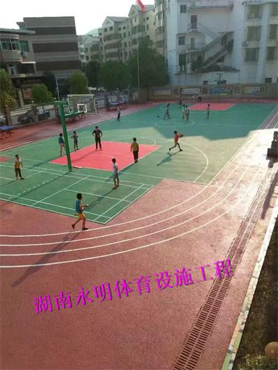 博雅艺术学校篮羽毛球场与塑胶跑道